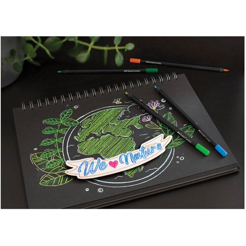  Boje drvene 50boja trokutaste black edition faber castell 116450 blister Slike