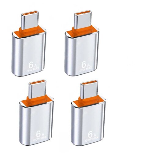 INF Type-C na USB 3.1 OTG adapter 6A, 4 kos, aluminij, hiter prenos Silver, (5000276707) Cene