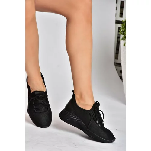Fox Shoes P239200804 Black Fabric Casual Sneaker