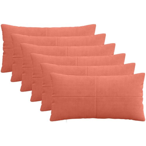  Presvlaka za jastuk 6 pcs ALMELO Crvena narančasta 40 x 70 cm Cene