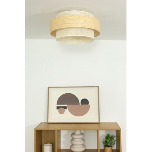  plafonsko svetlo boho 1xE27/60W/230V prečnik 40 cm juta/krem Slike