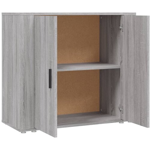  Komoda sivog hrasta sonome 80x33x70 cm od konstruiranog drva Slike