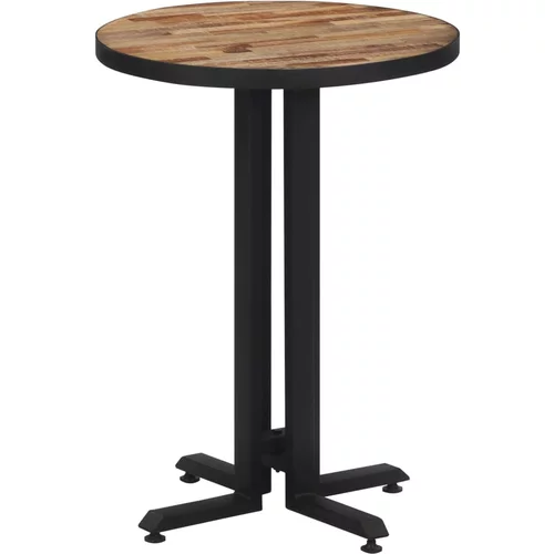 Bistro stol okrugli Ø 55 x 76 cm od masivne obnovljene tikovine