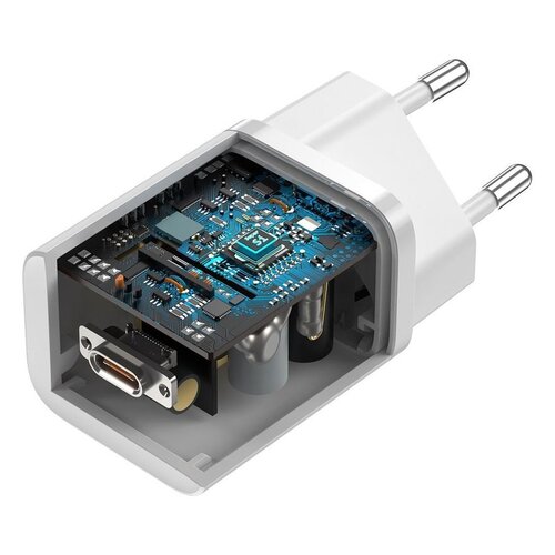 Baseus Super Si brzi punjač adapter, 1C, 25W, USB-C-USB-C 1 m kabel, bijeli Slike