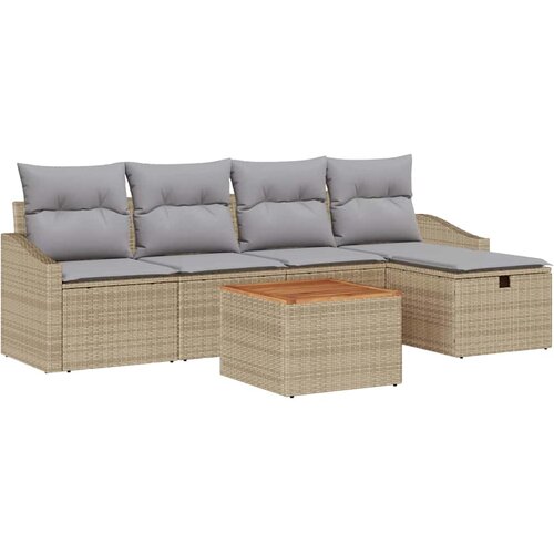  Sjedeća garnitura za vrt 6 kom. poliratan 233 x 117 x 85 cm Slike