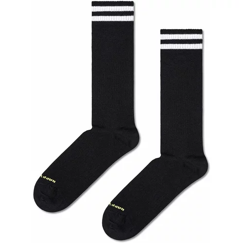 Happy Socks Nogavice Solid Sneaker Thin Crew Sock črna barva