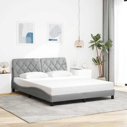 vidaXL Posteljni okvir brez vzmetnice svetlo siv 160x200 cm blago Cene