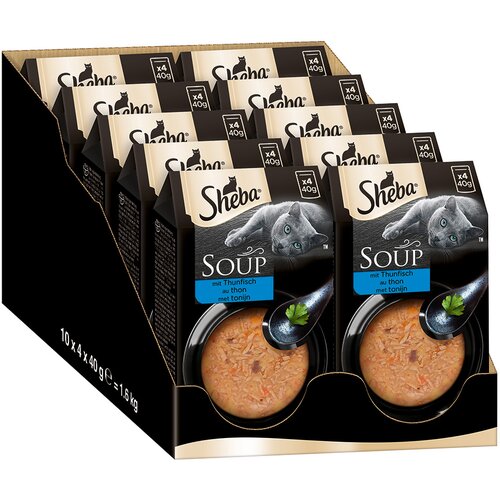 Sheba Multi pakiranje Classic Soup vrećice 80 x 40 g - S tunom Slike