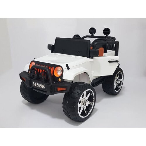 Džip za decu jeep wrangler sa mekim gumama i kožnim sedištem - beli, BJ-6688B Slike