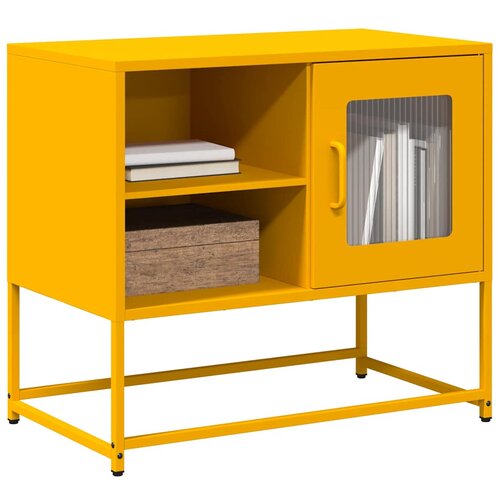 vidaXL TV omarica gorčično rumena 68x39x60,5 cm jeklo Cene