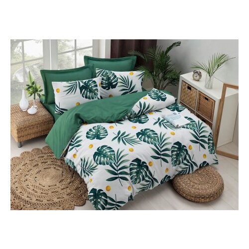 Lessentiel Maison posteljina (155 x 200) monstera green Cene