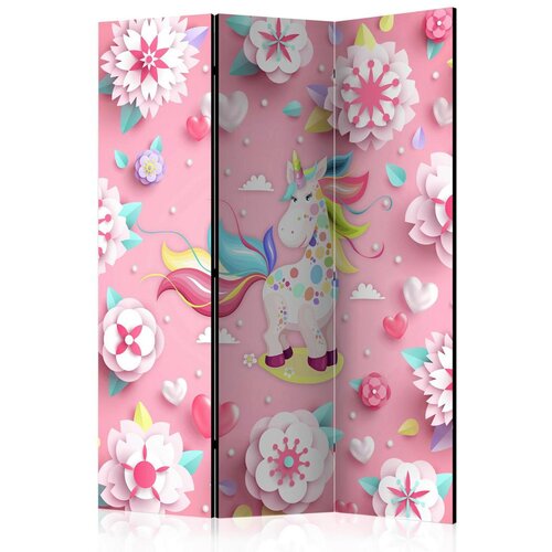 Artgeist Paravan Unicorn On Flowerbed, 3-Delni, Dvostranski Cene