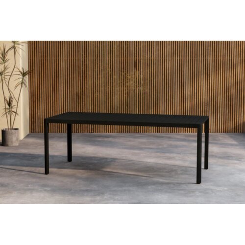 Venture Home Giardini pravokutni vrtni blagovaonski stol 200 × 90 cm, crni Cene