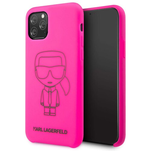 Karl Lagerfeld Originalen ovitek KLHCN58SILFLPI za iPhone 11 Pro pink silikonska za&amp;scaron;čita - Full Body Iconic Slike