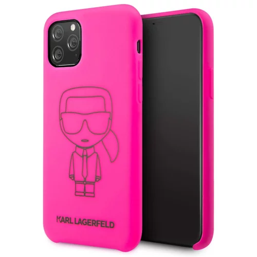 Karl Lagerfeld Originalen ovitek KLHCN58SILFLPI za iPhone 11 Pro pink silikonska zaščita - Full Body Iconic