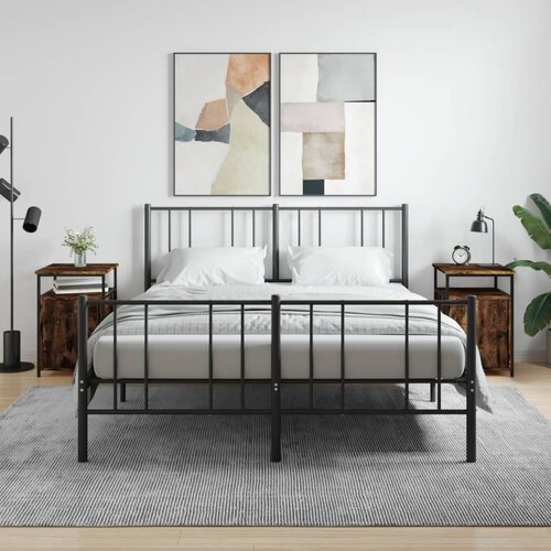 vidaXL Noćni ormarići 2 kom dimljeni hrast 40x42x60 cm drveni Cijene