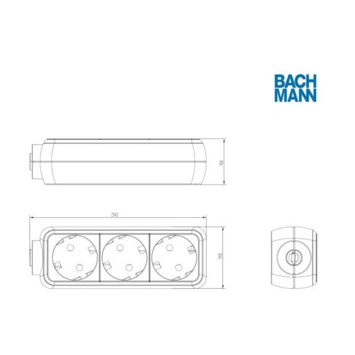 Boschmann Selly Produžni kabl sa 3 &amp;scaron;uko utičnice, kabl dužine 3m. Slike