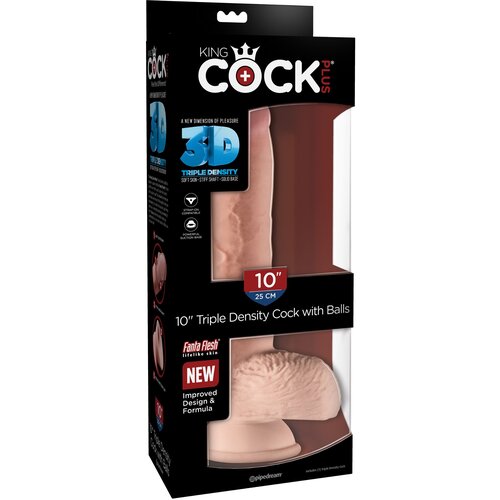 KING COCK PLUS dildo triple density with balls 10 Cene