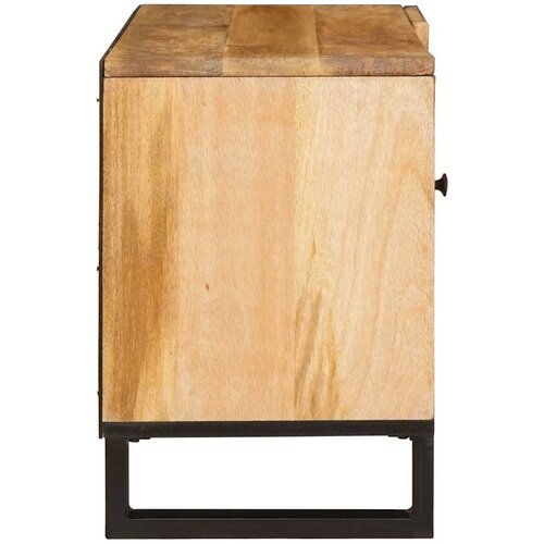  ormar s pohranom Smeđa 80 x 33 x 46 cm Čvrsto drvo manga Slike