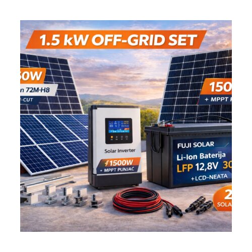  Solarni Off-Grid Sustav 1.5kW / 1120W &amp;ndash; Fuji 300Ah Autonomija Slike
