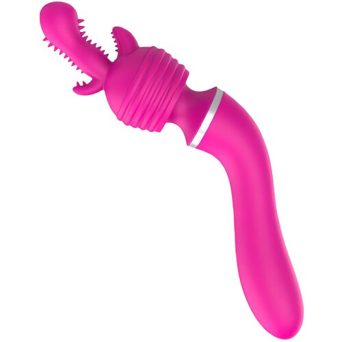 Lonelyi Lonely - Masažni aparat z izmenljivo glavo in vibrator za točko G (roza), ki ga je mogoče polniti 2v1 Slike