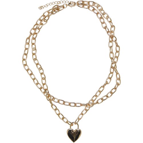 Urban Classics Accessoires Heart Padlock Necklace gold Slike