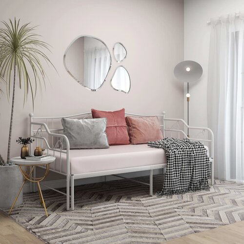 VidaXL Okvir za krevet na razvlačenje bijeli metalni 90 x 200 cm Slike