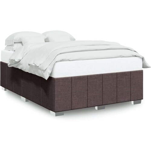 vidaXL Okvir za krevet bez madraca tamnosmeđi 140 x 190 cm od tkanine Cene