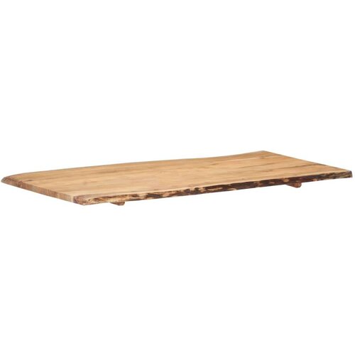 VidaXL stolna ploča od masivnog bagremovog drva 118 x (50-60) x 2,5 cm Slike