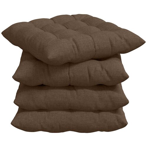  Jastučići za sjedenje 4 pcs Smeđa 40 x 40 x 6 cm tkanina Slike