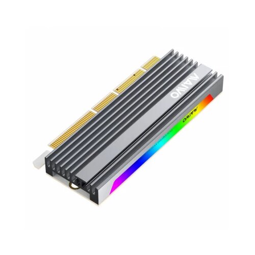 Maiwo Adapter M.2 NVMe na PCI-Express RGB Alu heatsink, KT058 Slike