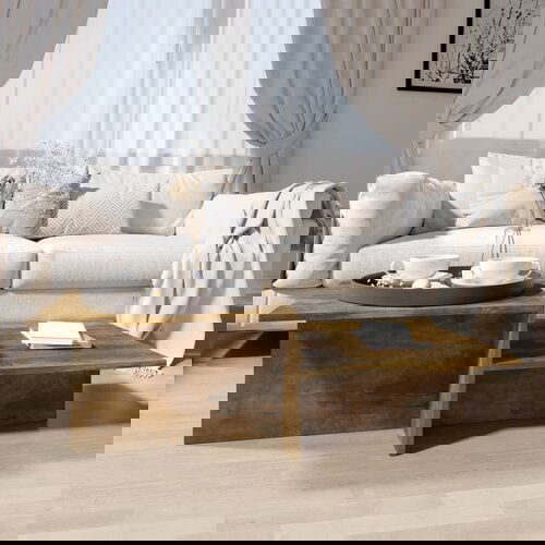 vidaXL Klubska mizica dimljeni hrast 111,5x50x33 cm konstruiran les Cene