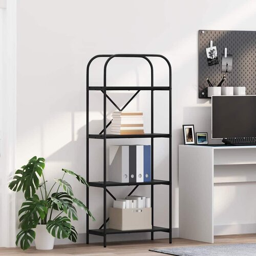 VidaXL Polica Crni hrast 60 x 30 x 146 cm Konstruirano drvo Slike