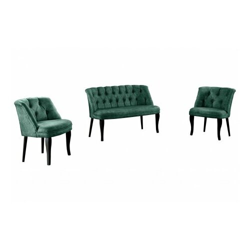 Atelier Del Sofa sofa i fotelja roma black wooden sea green Slike