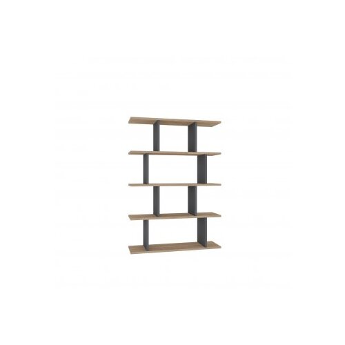 Hanah home Harmon Oak antracit biblioteka 90x25x127.4cm, bež siva Cijene