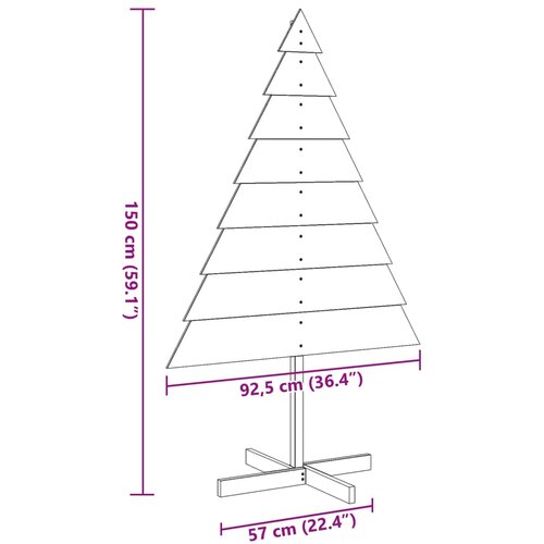  Drveno ukrasno božićno drvce 150 cm masivno drvo Slike