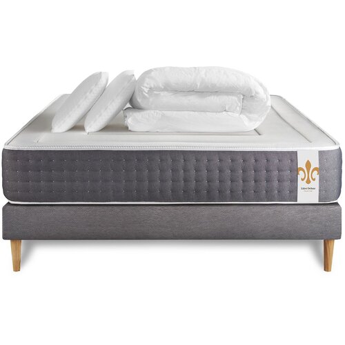 Litier Deluxe Kompletni paket za posteljo - Vzmetnica 140x200 cm + Vzmetnica z letvami (komplet) + 2 vzglavnika + Prevleka - Vingt-Six, (21614326) Cene