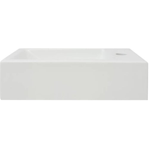  Umivaonik s Otvorom za Slavinu Keramički Bijeli 46x25,5x12 cm Slike