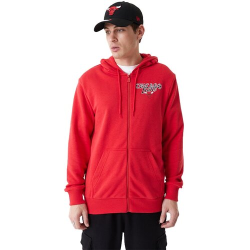 New Era Chicago Bulls Team Script zip majica sa kapuljačom Slike