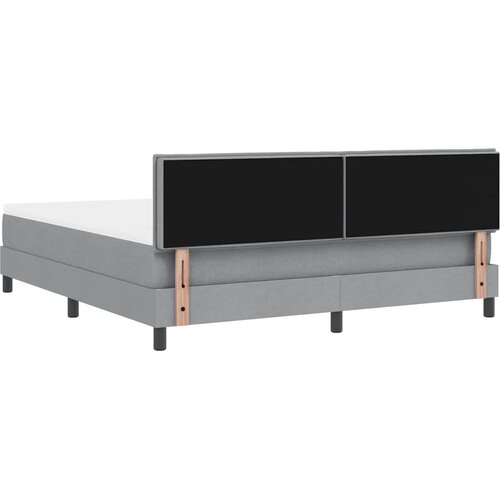  Krevet s opruga kutije Svijetlo siva 180 x 200 cm tkanina Slike