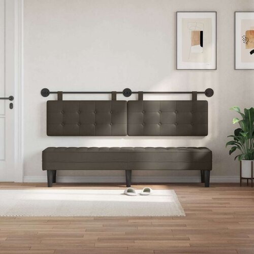  Držeće uzglavlje Zidne Lažna koža - Sivi 180 cm bez LED Slike