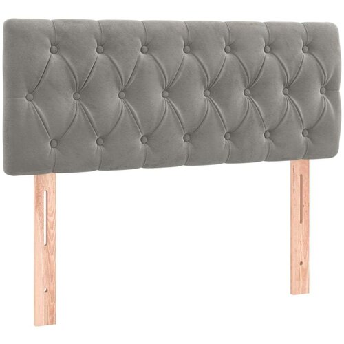  Box spring s madracem LED svjetlosivi 90x190 cm bar&amp;scaron;un Slike