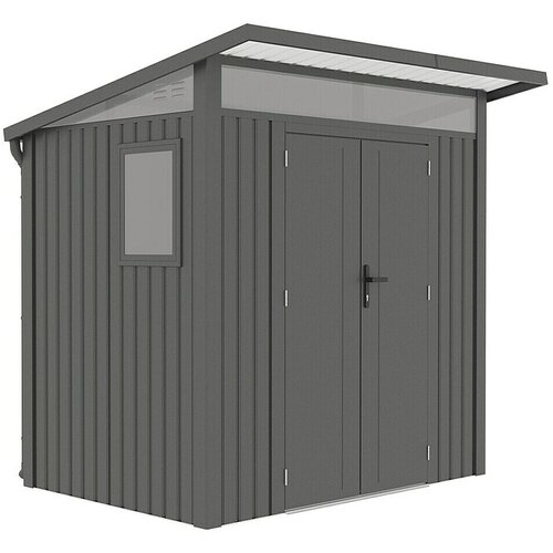 GARDOL Spremište Style (Vanjska dimenzija uklj. krovni prevjes (Š x D): 225 x 190 cm, Metal, Crna) Cijene