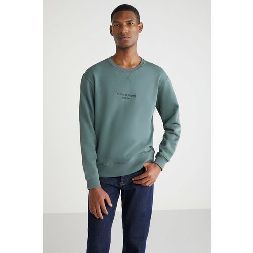 GRIMELANGE OLIVE Basic Regular Green Single Sweatshirt Slike