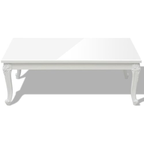  Stolić za kavu 115 x 65 x 42 cm visoko sjajni bijeli Slike