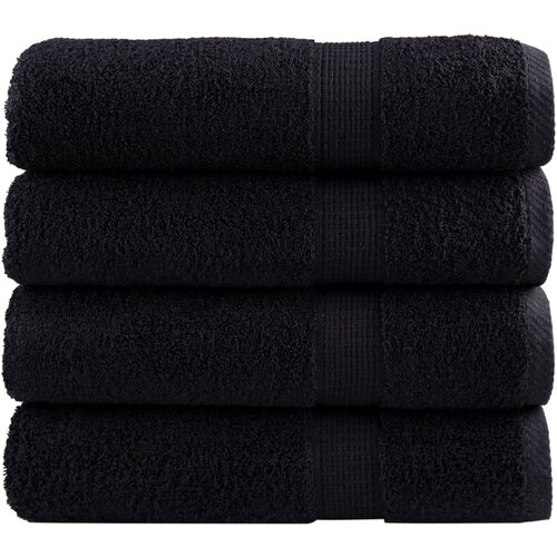 vidaXL Premium ručnici za ruke SOLUND 4 kom. crni 50x100 cm 600 g/m&sup2; - Crna 50 x 100 cm 4 Cijene