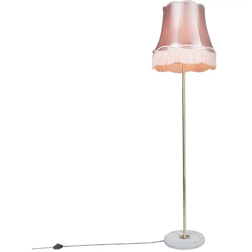 QAZQA Retro talna svetilka medenina z roza odtenkom Granny 45 cm - Kaso