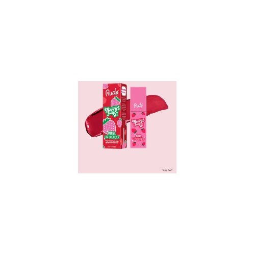 Rude Cosmetics Tečni Ruž za Usne Berry Juicy Vinyl Lip Lacquer Ruby Red | | Ecobeauty Cene
