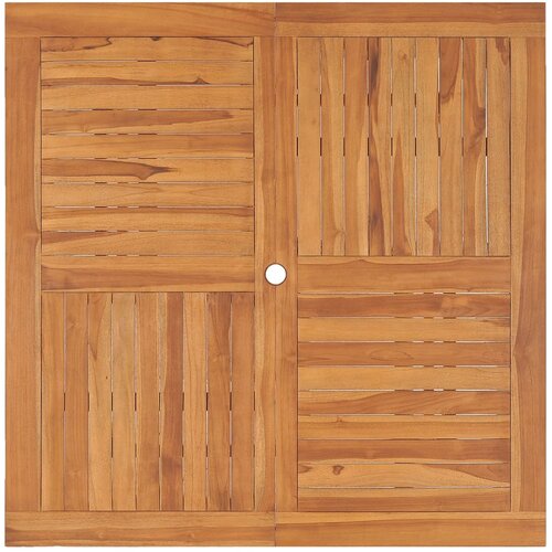  Vrtni blagovaonski stol 110 x 110 x 75 cm od masivne tikovine Slike