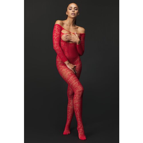 Passion Bodystocking Bs031 Red Cene